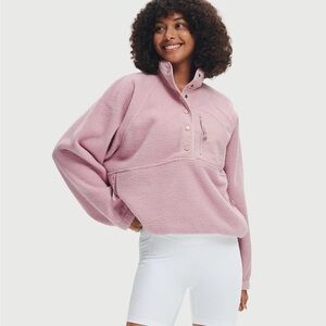 Athluna Pink Fleece Hoodie for Women